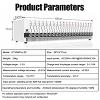 Nouvelle mise à niveau DK DT50WPro-20 batterie au Lithium-ion testeur Lifepo4 20 canaux 5V 10A testeur de Machine d'équilibre de décharge de Charge