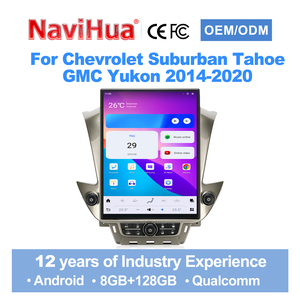 วิทยุติดรถยนต์ระบบแอนดรอยด์ Navihua หน้าจอสัมผัสแนวตั้งขนาด 15.6 นิ้ว สไตล์เทสลา เครื่องเล่นมัลติมีเดียสำหรับ GMC Yukon Chevrolet Tahoe Suburban - Product Image 1