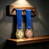 Médaille de récompense sportive personnalisée en alliage de zinc, plaqué or/argent/bronze, émail souple, impression UV 3D en relief, ruban personnalisé durable
