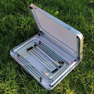 2025 Popular al aire libre portátil plegable de almacenamiento plegable Camping campamento Picnic mesa y sillas conjunto para Camping - Product Image 6