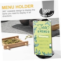 Support de menu rotatif à 360° en acrylique écologique portable pour restaurants, hôtels et commerces de détail
