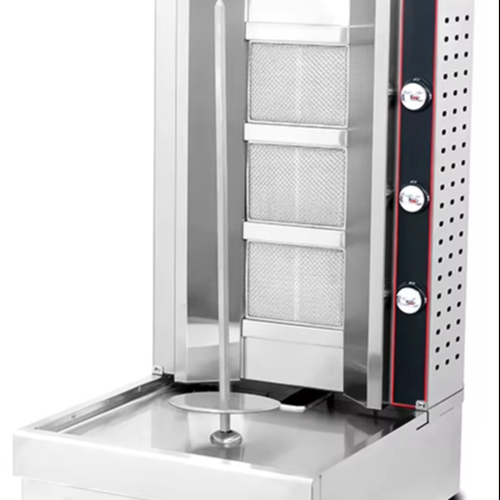 Compact Commercial Shawarma Machine Stainless Steel Vertical Rotisserie Grill for Small Restaurant and Snack Bar
