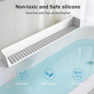 Protection anti-éclaboussures pour <span class=keywords><strong>baignoire</strong></span> avec plateau <span class=keywords><strong>de</strong></span> jeu et étagère, dotée <span class=keywords><strong>de</strong></span> ventouses puissantes, support <span class=keywords><strong>de</strong></span> rangement pour jouets à placer au-dessus <span class=keywords><strong>de</strong></span> la <span class=keywords><strong>baignoire</strong></span>, protection <span class=keywords><strong>de</strong></span> rebord <span class=keywords><strong>de</strong></span> <span class=keywords><strong>baignoire</strong></span> - Product Image 3