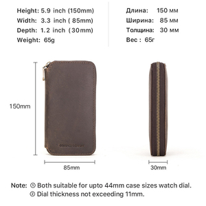Handmade Full-grain Cowhide Suede <b>Watch</b> Storage Box Optimal Square Family Storage <b>Case</b> Couples Two-Pack <b>Watch</b> Bag - Product Image 2
