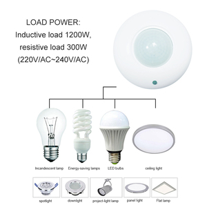 Interruttore della luce con <span class=keywords><strong>sensore</strong></span> <span class=keywords><strong>di</strong></span> <span class=keywords><strong>movimento</strong></span> a infrarossi AC220-240V a 2 pulsanti <span class=keywords><strong>di</strong></span> regolazione <span class=keywords><strong>di</strong></span> <span class=keywords><strong>360</strong></span> <span class=keywords><strong>gradi</strong></span> per sensori <span class=keywords><strong>di</strong></span> <span class=keywords><strong>movimento</strong></span> a soffitto/parete - Product Image 4