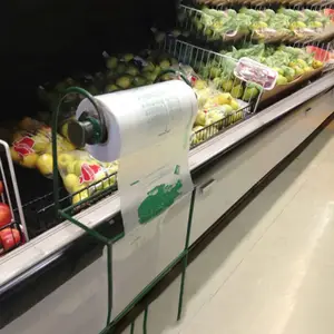 Jh-Mech portaborse per prodotti in metallo personalizzati per impieghi gravosi Dispenser Freestanding nero per supermercato per borsa in rotolo