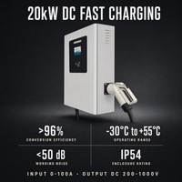 Nouveau chargeur rapide mural DC 30 kW CCS2 EV Box pour usage domestique et commercial, étanche IP54, protection contre la foudre IK10, GB WrightCharge