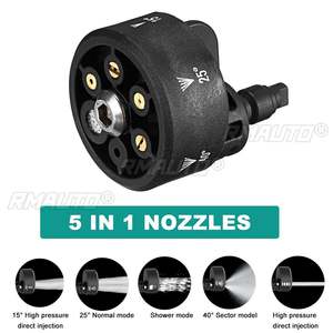 Buse de pulvérisation haute pression à connexion rapide en acier inoxydable 1/4 po, 5 tailles d'orifice, 0, 15, 25, 40, 65 degrés - Product Image 1