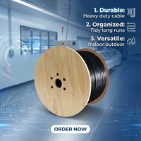 Cable de Fibra Óptica Multimodo GYTS de 12 Núcleos OM2 50/125um, Blindado para Exteriores, Tubo Suelto PE, para Instalación Aérea y Enterrada