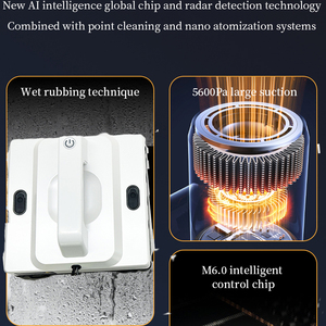 Robot Lavavetri Intelligente Ultra-Sottile Bianco con Spruzzo d'Acqua Bidirezionale da 40ml e Modalità di <span class=keywords><strong>Pulizia</strong></span> Programmata - Product Image 2