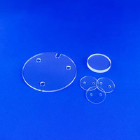 Plaques de verre de quartz transparent et opaque perforées, disques de quartz clair pour soudage - Découpe sur mesure
