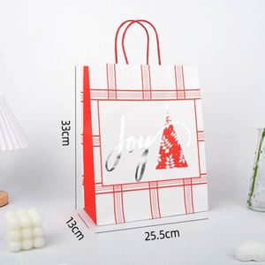 Bolsa de Papel Kraft Premium para Regalos de Navidad y Compras, Promoción de Fábrica, Bolsas de Regalo para Llevar, Estampado en Caliente con Puntos, Impresión Completa - Product Image 6