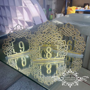 Clear Acrylic Wedding <strong>Table</strong> Number <strong>Top</strong> <strong>Table</strong> <strong>Decoration</strong> for Events and Parties - Product Image 4