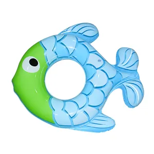 鱼形充气婴儿游泳管耐用塑料儿童游泳圈浮动儿童游泳池配件玩具戒指