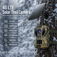 Caméra de chasse solaire Sensvision AI 4G LTE CMOS étanche IP66, vitesse de déclenchement de 0,2 seconde, sécurité sans fil pour l'extérieur