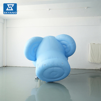 Modèle de toit gonflable personnalisé en forme d'éléphant bleu pour la publicité et la décoration d'événements extérieurs