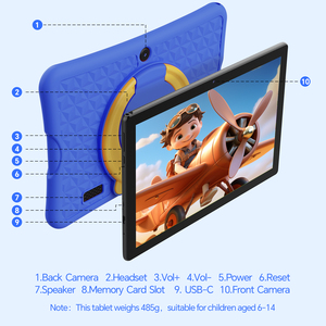 Hcncp 10.1 inch trẻ em Tablet PC pre-cài đặt 6GB + 32GB giáo dục <span class=keywords><strong>App</strong></span> <span class=keywords><strong>Android</strong></span> 15 Allwinner sản xuất Bộ vi xử lý cho bé trai cô gái - Product Image 4