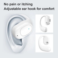 Écouteurs d'affaires à une oreille Blue tooth V5.0 Touch Control Light Weight Sport Ear Hook Wireless Stereo Open Ear OWS Headset