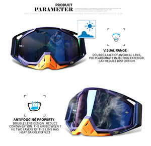 بيع بالجملة Jiepolly UV400 دراجة نارية دراجة نارية ترابية Pc عدسة مخصصة نظارة شمسية نظارات موتو نظارات - Product Image 4