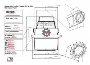 ZX240-3 ZX240-5 ZX250-3 ZX250-5 <span class=keywords><strong>ZX260</strong></span>-3 <span class=keywords><strong>ZX260</strong></span>-5 Eindaandrijving Voor <span class=keywords><strong>Hitachi</strong></span>-Graafmachine 9242907 9257553 9243839 9256989 Rijmotor - Product Image 3