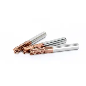 ZY Favorable 0,2-0,9 mmTiain Micro Flat End Mill 4mm Shank 2 Flauta Fresa HRC 55 Mirco Carburo CNC Grabado Bit Router B