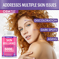 Capsules de collagène au glutathion pour éclaircir la peau avec biotine et acide hyaluronique, complément beauté éclaircissant pour femmes