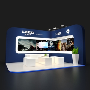 DIY简易搭建20x20英尺贸易展摊位时尚展览摊位设计定制木质模块化展览摊位 - Product Image 3