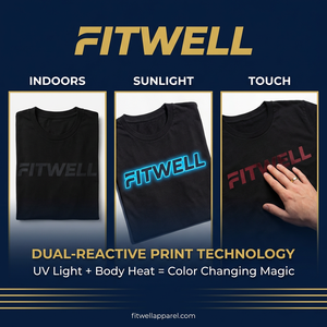 OEM Maßgeschneidertes Photochromes Thermochromes Farbwechselndes <span class=keywords><strong>T</strong></span>-<span class=keywords><strong>Shirt</strong></span> Auffällige Typografie UV-Empfindlich Wärmereaktives Doppeldruck Grafik-<span class=keywords><strong>T</strong></span>-<span class=keywords><strong>Shirt</strong></span> - Product Image 1