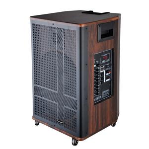 Altavoz con Ruedas <span class=keywords><strong>de</strong></span> Madera <span class=keywords><strong>de</strong></span> Alta Calidad, Buen <span class=keywords><strong>Sonido</strong></span> <span class=keywords><strong>y</strong></span> Gran Potencia, TWS, DC 12V/12A, Recargable, Audio para Exteriores con Micrófono - Product Image 1