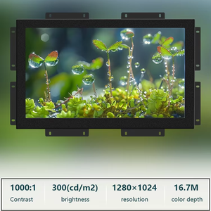 จอแสดงผล HMI แบบติดผนังสำหรับอุตสาหกรรม ขนาด 19 นิ้ว ทนทาน พร้อมพอร์ต USB หน้าจอสัมผัส TFT แบบโลหะ Open Frame มาตรฐาน IP65 สำหรับติดตั้งในตู้คีออสก์ - Product Image 2