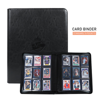 Carpeta Personalizada Negra de 9 Bolsillos de Cuero PU de 396x340mm con Encuadernación Térmica Premium para Tarjetas Coleccionables Unicorn Game Plus TLB-003