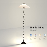Normcore scandinave d'occasion plissé chic LED lampadaire chambre salon décoration atmosphère populaire lampe de table B & B