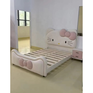 <span class=keywords><strong>Cama</strong></span> Inteligente Moderna Ajustable con Diseño de Princesa de Dibujos Animados, de Cuero Suave y con Almacenamiento, para Niños, Venta al Por Mayor - Product Image 5