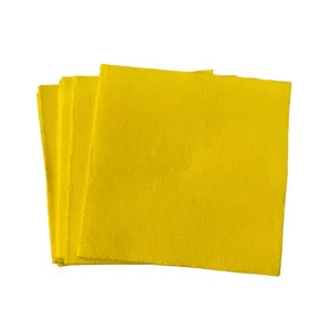 Kain pembersih Super menyerap Super warna kuning kain dapur nontenun jarum Jerman Viscose Rayon