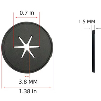 Patch en caoutchouc PVC pour port d'écouteurs de 1,38 pouce avec trou traversant, en stock usine