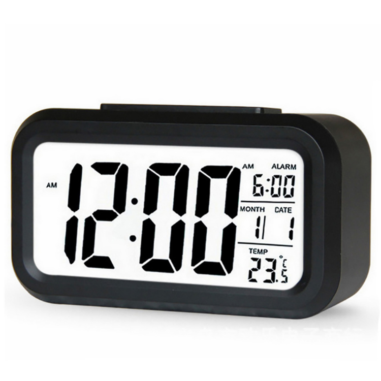 Digital LED Alarm Clock Electronic Screen Desktop Clock for Home Office Backlight Snooze Calendar Desk Clocks