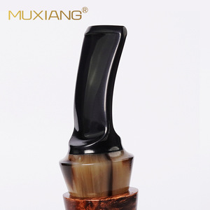 Muxiang Stone Traditional Pipe Small <b>Dragon</b> Claw Egg 9mm Bowl Resin Mouthpiece Bent Design - Product Image 4