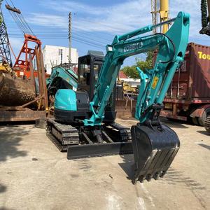Excavatrice d'occasion Kobelco SK55-5, faible nombre d'heures, modèle 2018, moteur Mitsubishi, capacité de la benne de 5 tonnes 0,32 m³, système d'économie de carburant Kawasaki, prête à l'emploi - Product Image 4