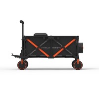 Chariot de plage et de camping multifonctionnel avec grande capacité pour serviettes, parapluies et jouets