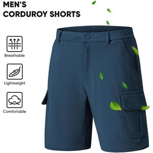 Pantalones Cortos Cargo para Hombre FOXA, de Pana, Cintura Elástica, Ligeros, para Senderismo, Trabajo y Actividades al Aire Libre - Product Image 4
