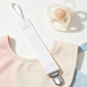 Sublimation Pacifier Clip Chain Blank Polyester Double Side Print Custom Soother Holder Strap Metal Clip <b>Dummy</b> Leash for Baby - Product Image 3