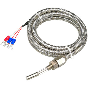 เทอร์โมมิเตอร์วัดอุณหภูมิแบบยืดหดได้ PT100 ทำจากแพลตตินัม สำหรับลูกปืนมอเตอร์ ติดตั้งด้วยเกลียวขนาด M8*0.75 มม. - Product Image 2