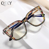Nuevas Monturas de Gafas con Diamantes, Anti Luz Azul, de Diseño, para Lectura, para Mujer, Gran Venta