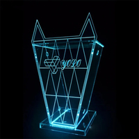 Acrylique Led Dj Booth Bar Table Mixer Contrôleur Système de Sons Équipement Sound Box Bass Haut-parleurs Lumière Laser DJ Table Disco Pion