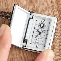 Montre de poche carrée en quartz Death Note, style antique, pour étudiants, en promotion, cadeau, collier, pendentif