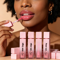 Gloss à lèvres rose dégradé en marque blanche, rouge à lèvres liquide mat/brillant personnalisé avec logo, teinte à lèvres OEM sans cruauté animale, vente en gros
