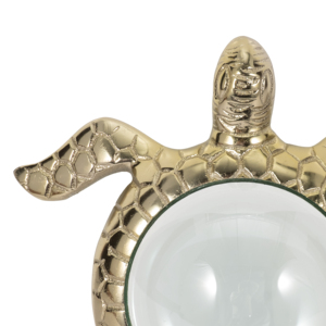 Scultura in metallo a forma di tartaruga con lente d'ingrandimento per decorazioni casa, ufficio, bagno, stile costiero - Product Image 5