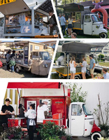 Tricycle de Pizza Piaggio Ape Tuk Tuk, Chariot de Rue Alimentaire à Vente Chaude, Camion à Pizza