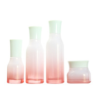 Ensemble de cosmétiques de luxe en gros, flacons en verre, impression sur écran, pulvérisateur à pompe, emballage de haute qualité pour crème de soin de la peau
