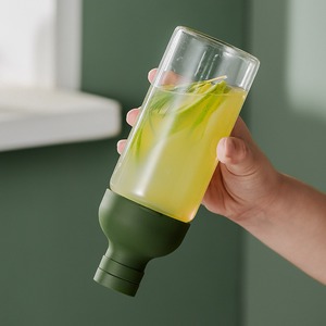 Nuovo Design: Tumbler Sportivo in Vetro Borosilicato Trasparente Fatto a Mano, Antigoccia, per Caffè, Tè, Succhi e <span class=keywords><strong>Acqua</strong></span> - Product Image 5